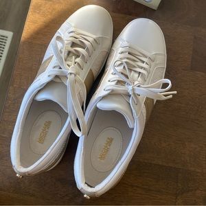 Brand New Michael Kors Juno Stripe Lace Up Shoes